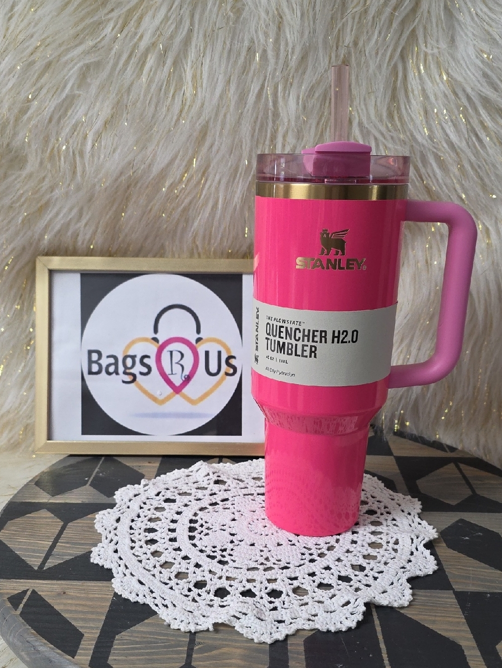 STANLEY H2.O QUENCHER 40 OZ TUMBLER LIMITED EDITION PINK PARADE NWTS HTF